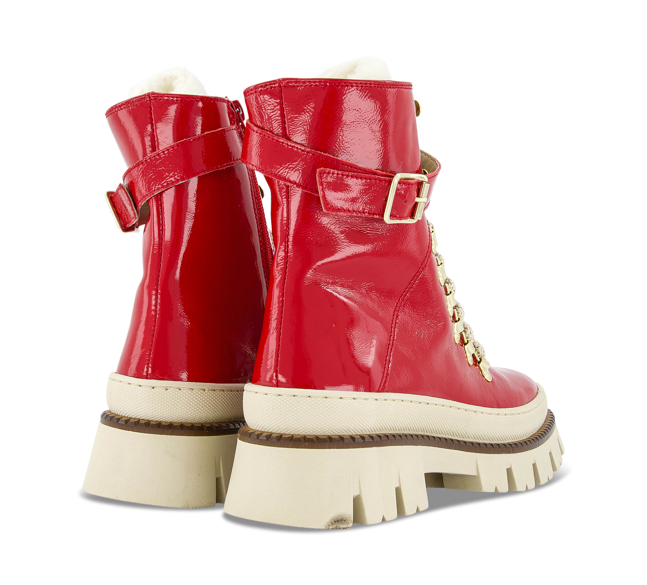 1874 by Walder Schnürstiefel rot