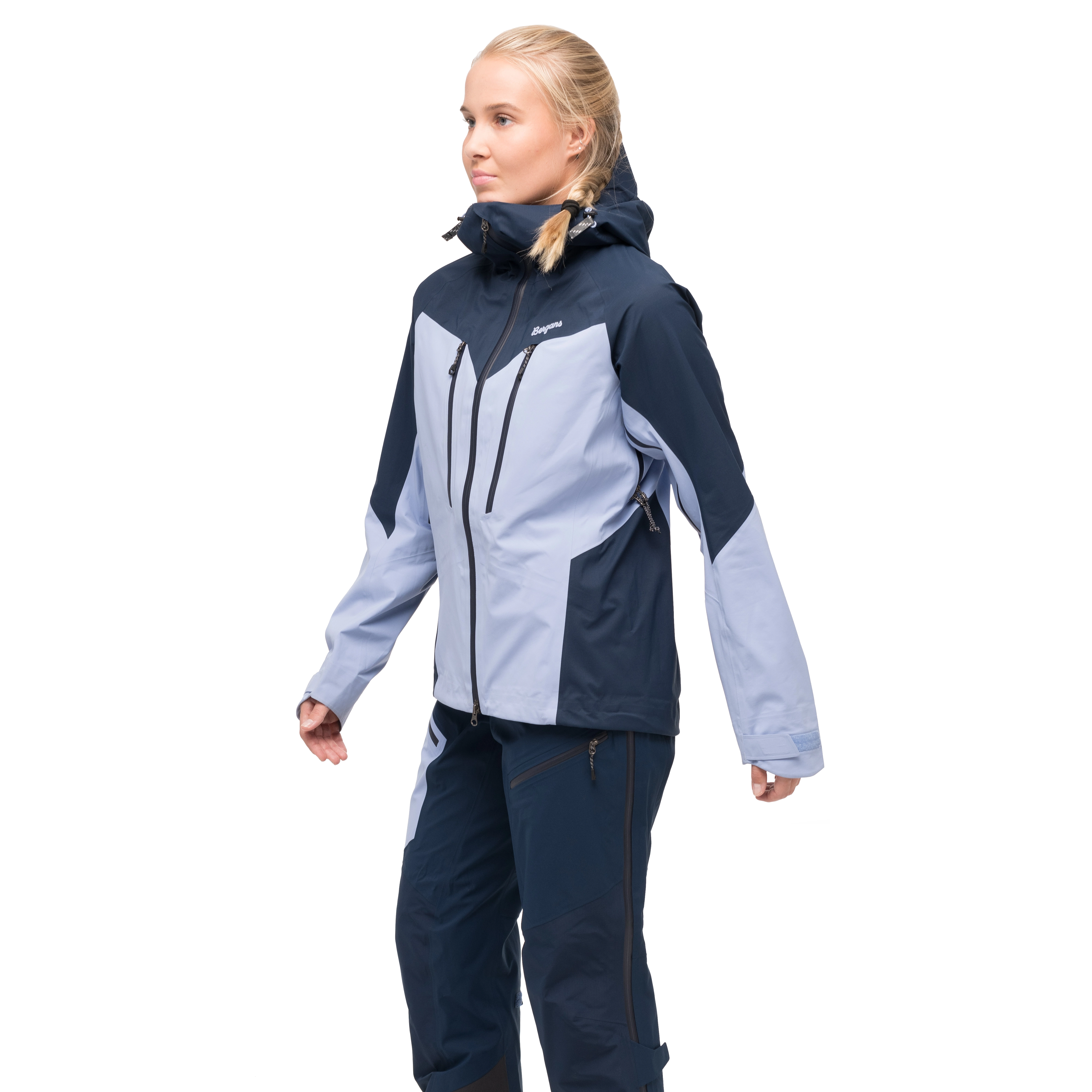 Tind 3L Shell Jacket Women Blueberry Milk / Navy Blue
