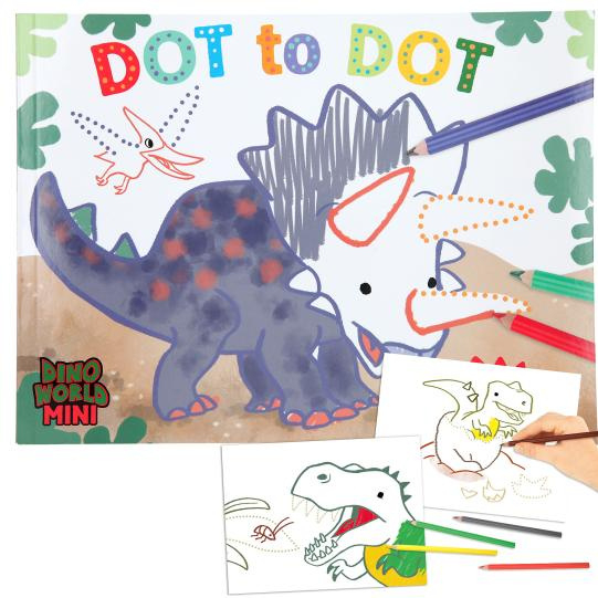 Dino World stip naar stip kleurboek MINI DINO