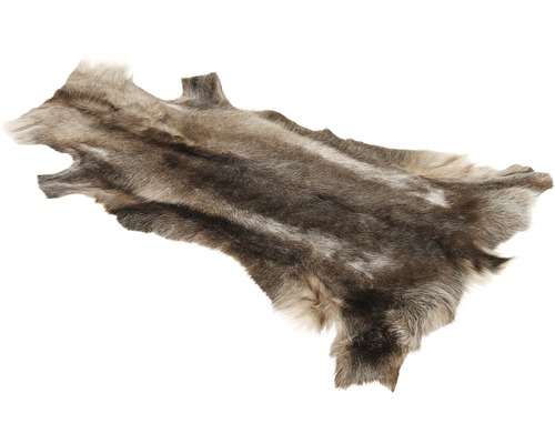 Rendierhuid, grijsbruin, 90x75 cm
