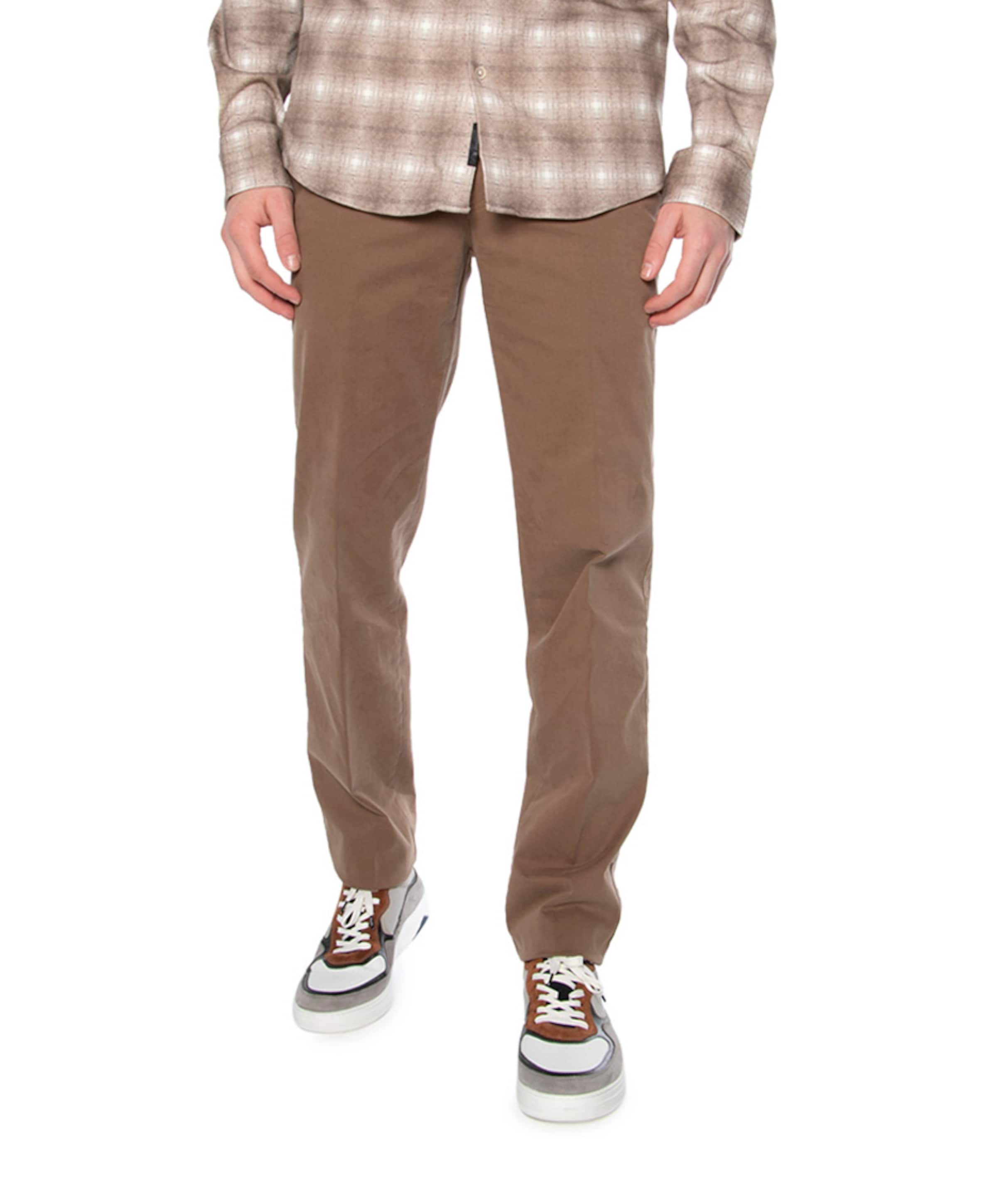 Com4 Modern Chino Basic Cotton broek bruin