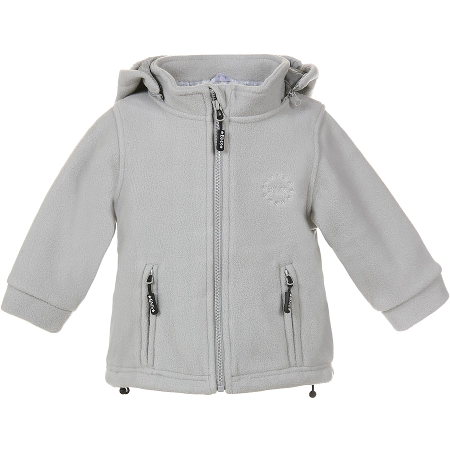 BMS Kapuzenjacke Clima-Fleece silber grau