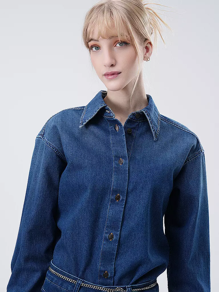 CLOSED Jeansbluse blau