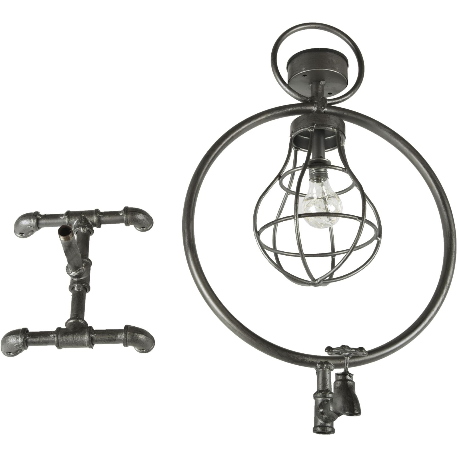 Solarleuchte ANJA - silber-schwarz - 72 cm