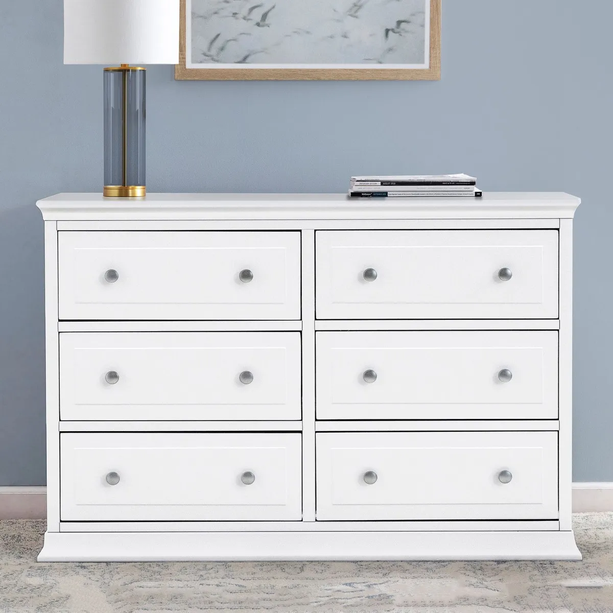 DaVinci Bureau Double 6 Tiroirs Signature Davinci - Blanc
