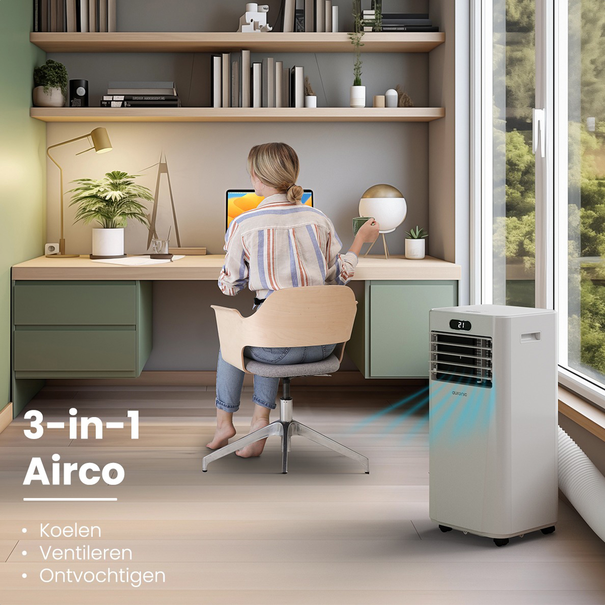Auronic 3-in-1 mobiele airco - 7.000 BTU