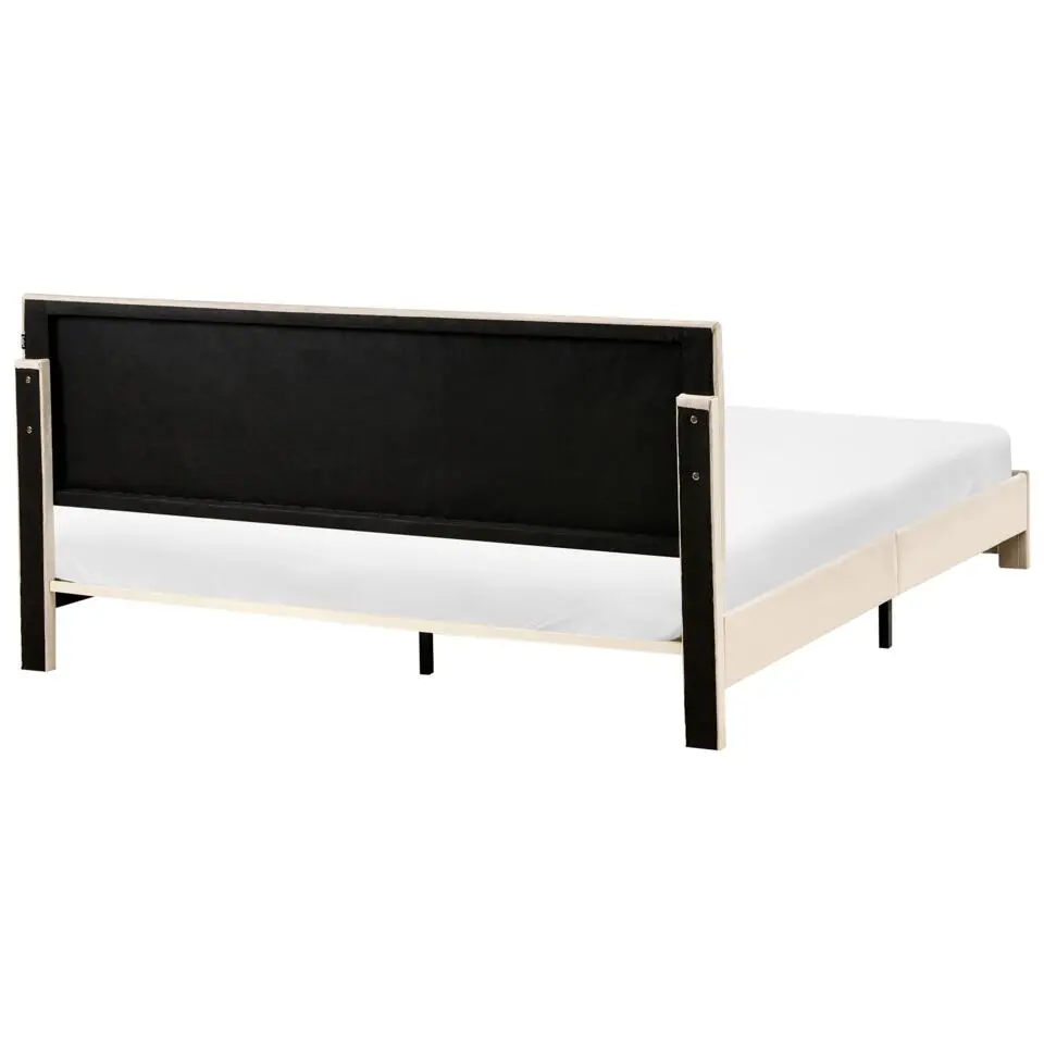 LONZAC - Bed met opbergruimte - Beige - 180 x 200 cm - Fluweel