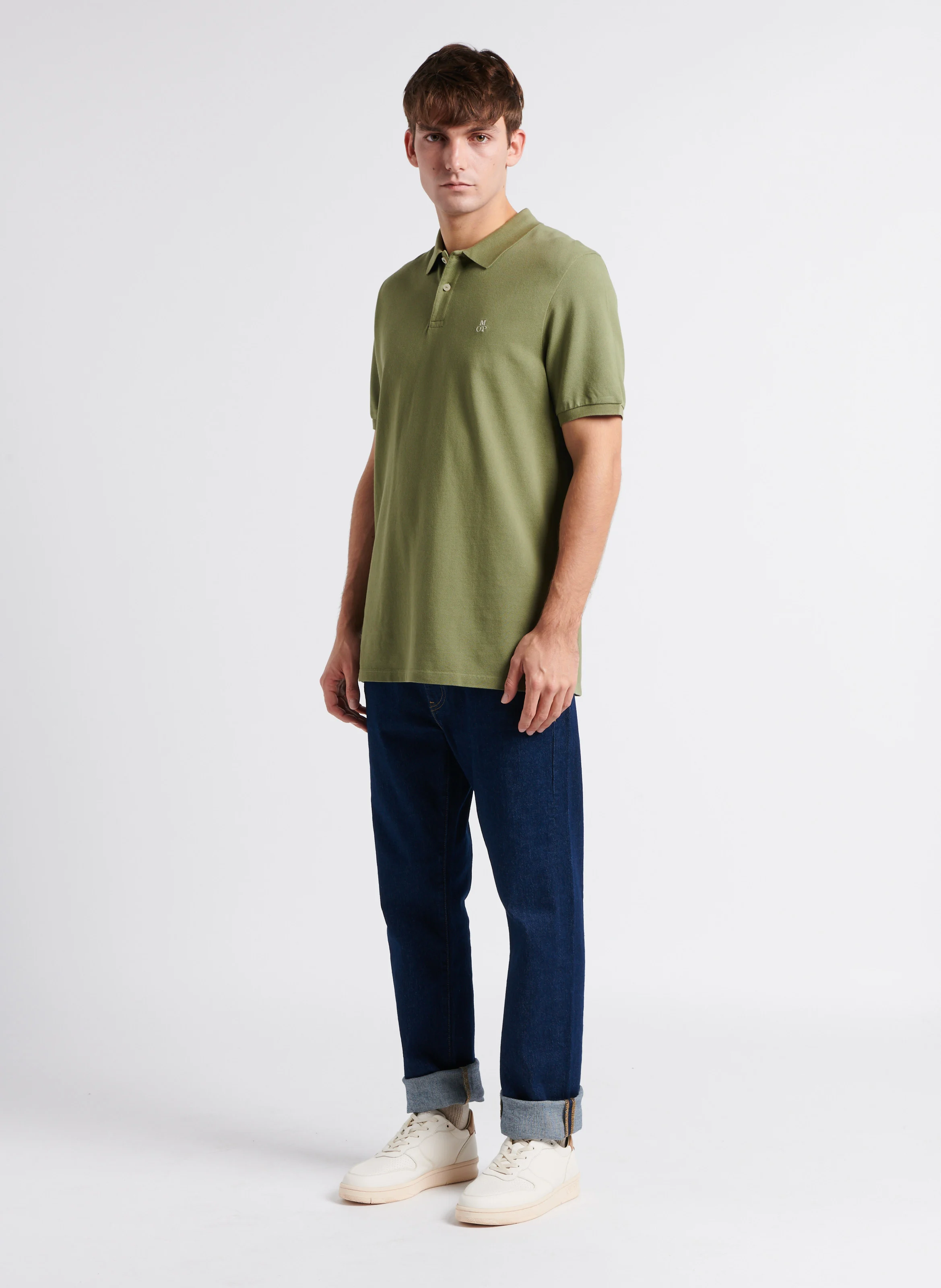 Polo regular-fit en coton | Kaki