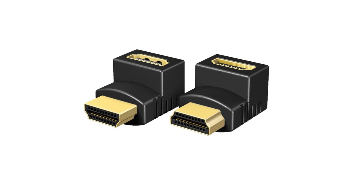 ICY BOX2x HDMI hoek adapters  (Zwart, IB-CB009-1)