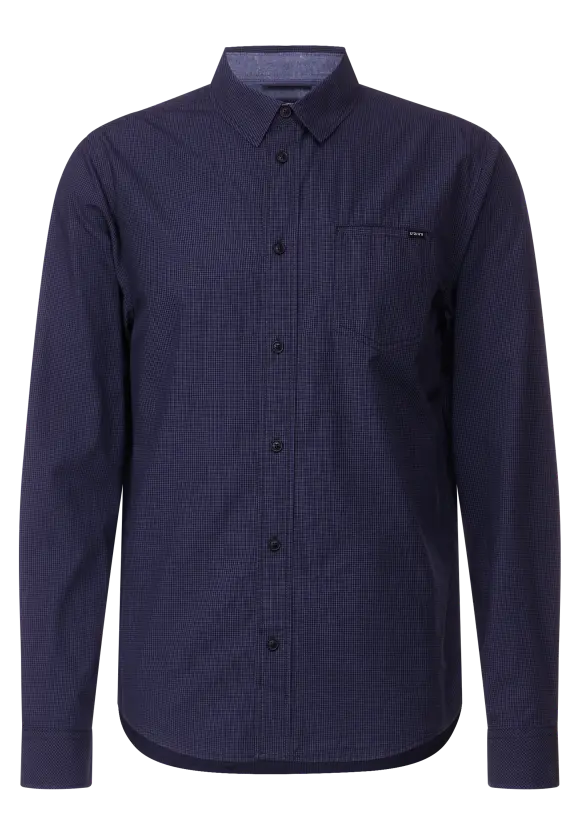 Cooles Baumwollhemd - brilliant true blue