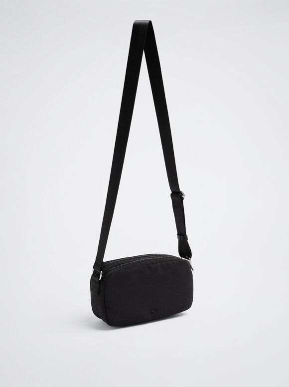Bolsa de ombro em nylon - Preta