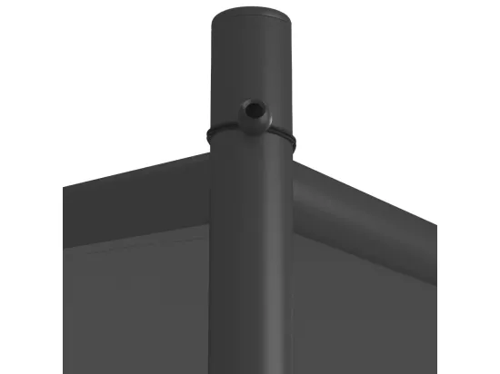 Belvédère anthracite 3x3 m 180 g/m² tissu et acier