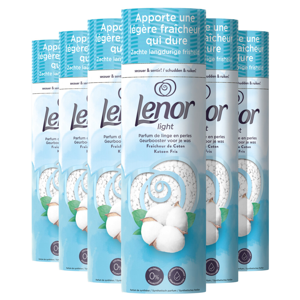 6x Lenor In-wash Geurbooster Katoen Fris 19 wasbeurten235 gr
