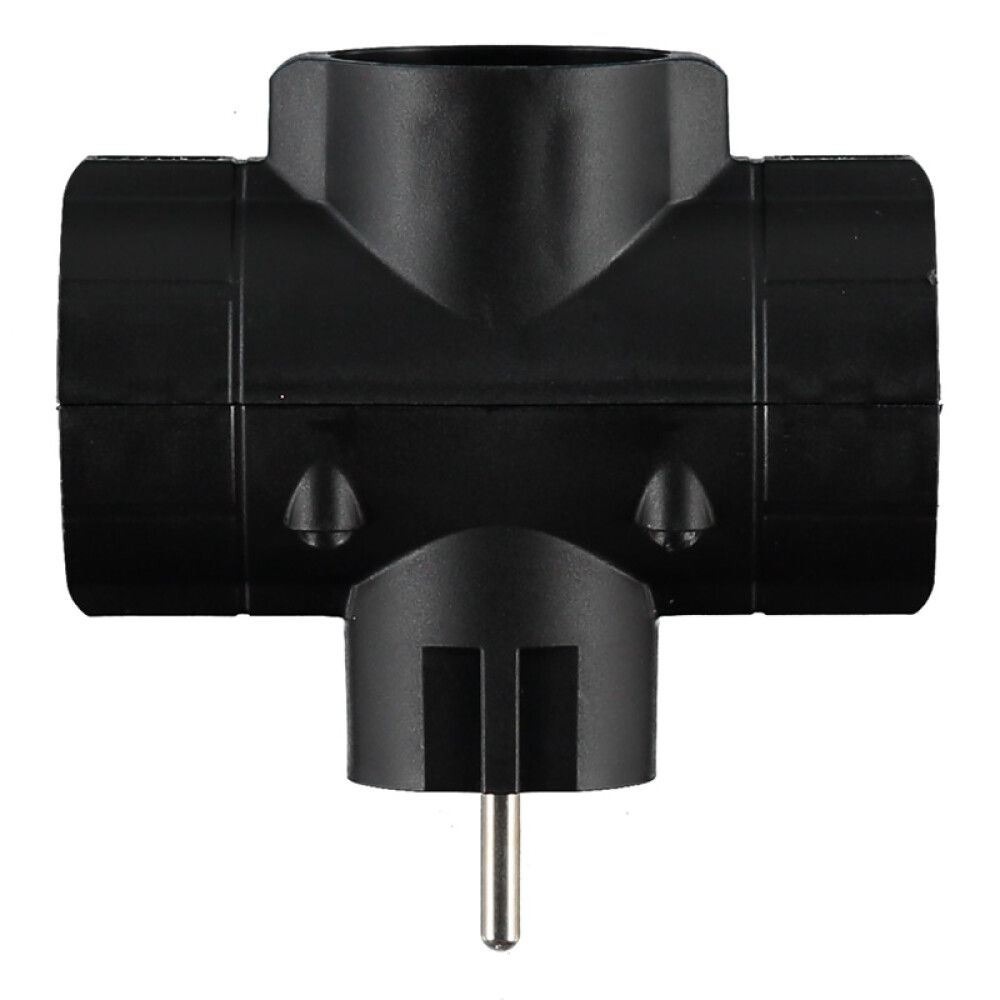 FORGRENINGSKONTAKT VOLTOMAT 3 SCHUKO 250V SORT