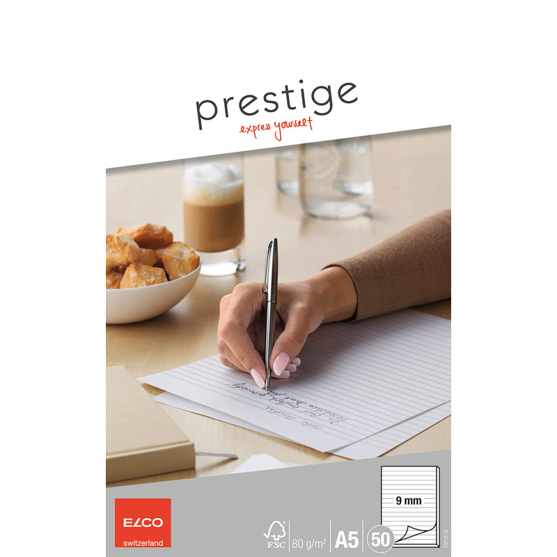 Elco Prestige Schreibblock, A5, liniert