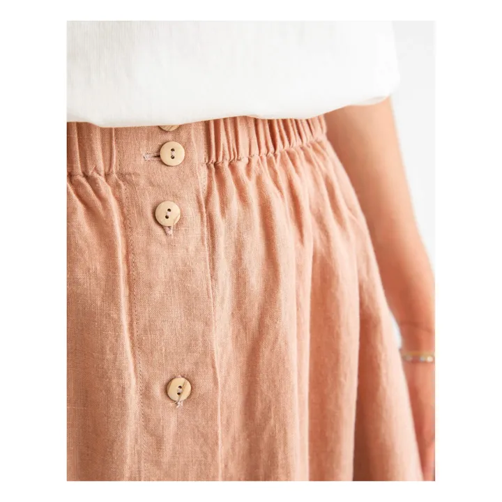 Matona Jupe Midi Lin | Vieux Rose