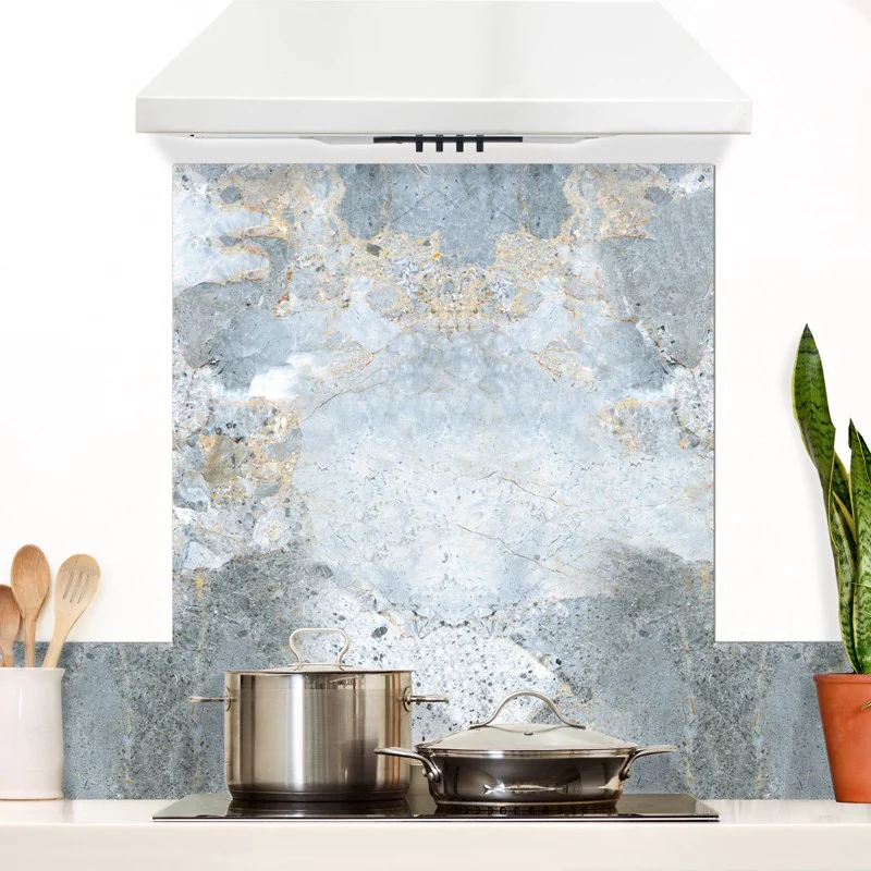 Crédence cuisine Fond de hotte ALU L 60xH 70cm - MINÉRAL 99deco