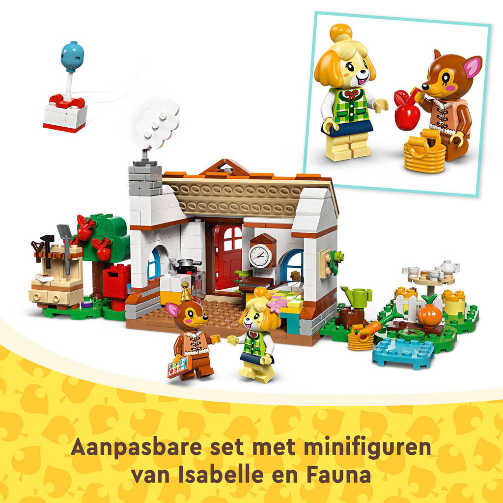 Mooie setIsabelle op visite Dieren Speelgoed uit de Game met Poppetjes 77049