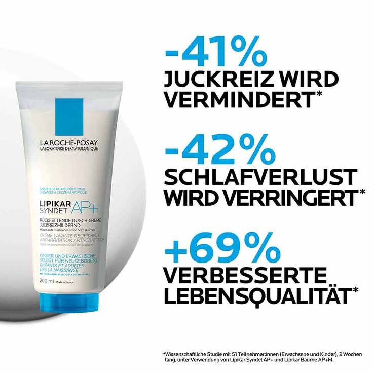La Roche-Posay Lipikar Syndet AP+ Reinigungs-Cremegel, 200 ml