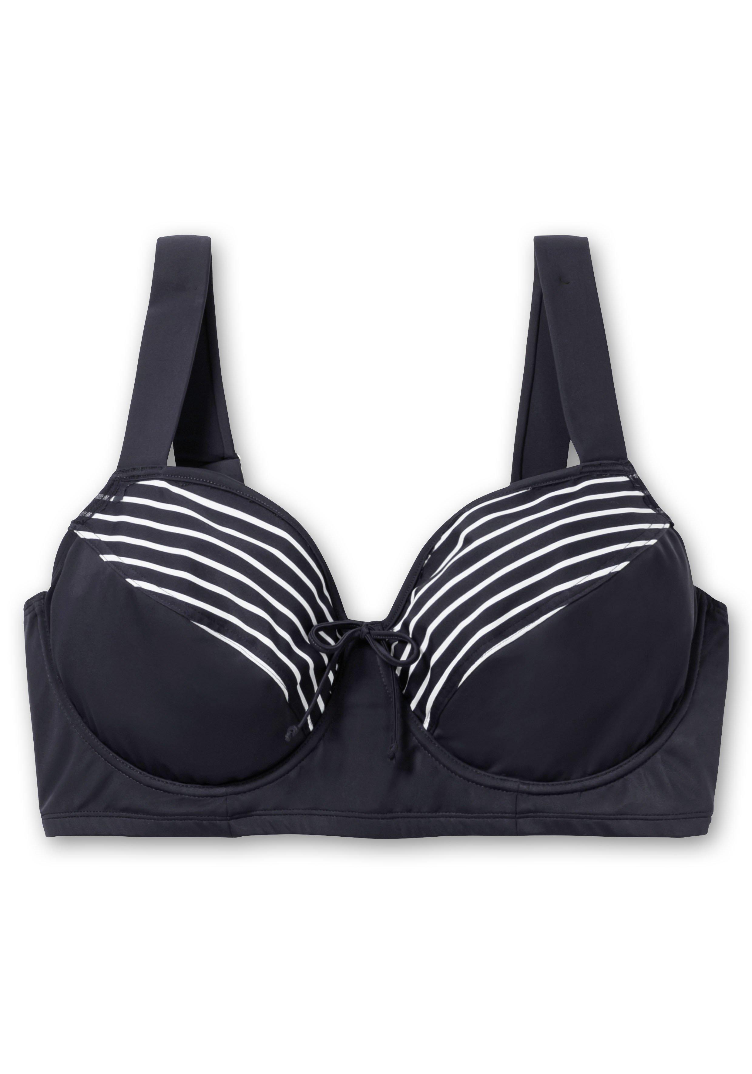 Bikini-Oberteil mit Bügeln, im Streifen-Design