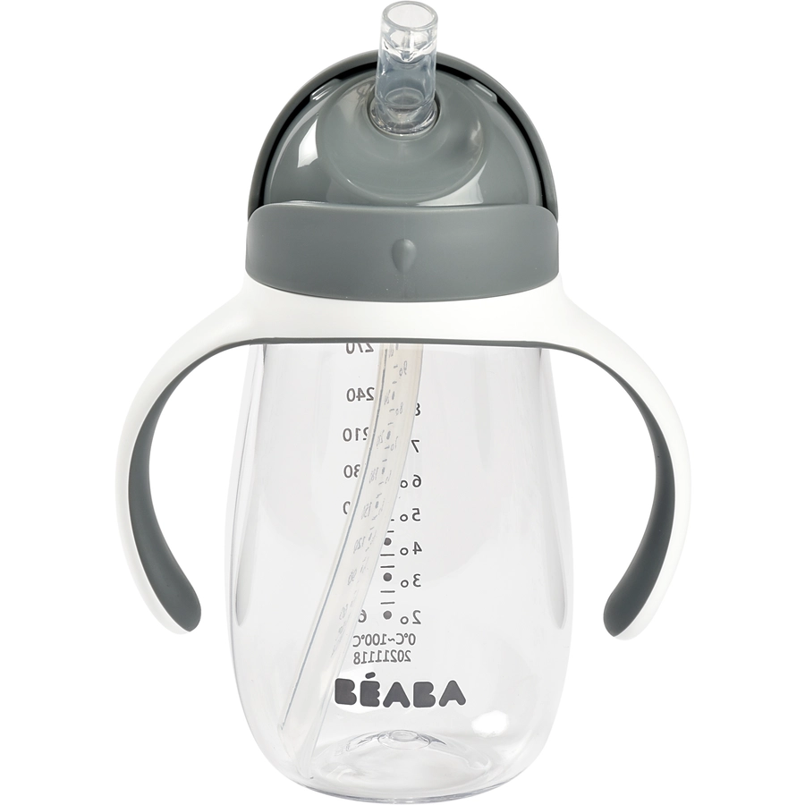 BEABA® Strohhalmbecher 300ml - mineralgrau