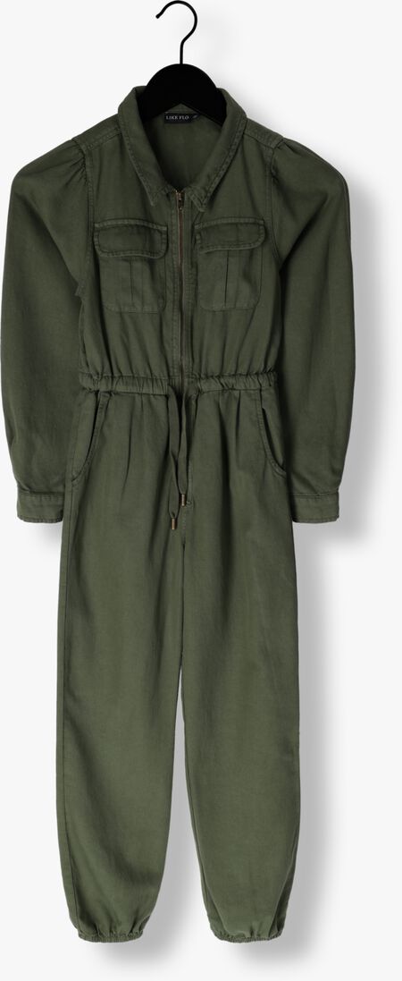 LIKE FLO groene like flo jumpsuit lyocell twill jumpsuit