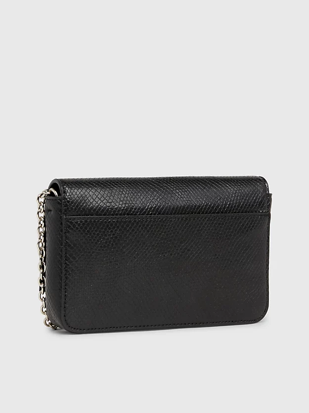 Bolsa carteira de ombro em píton