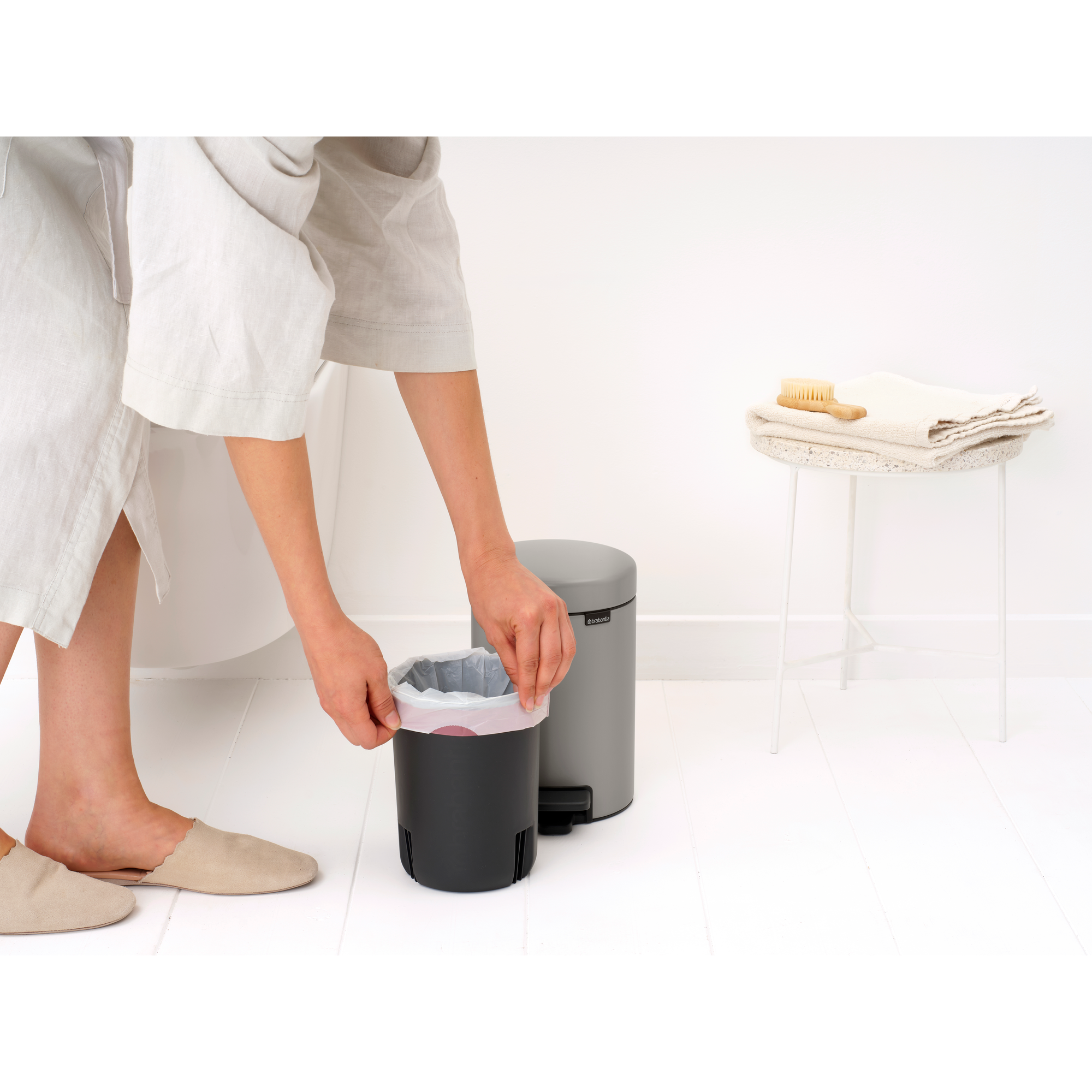 Brabantia NewIcon Pedaalemmer, 3 liter - Soft Grey