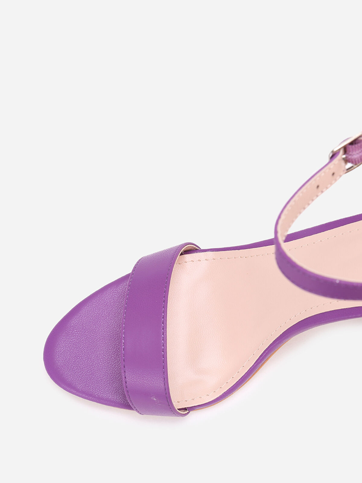 Sandales à bride et talon carrés- Violet
