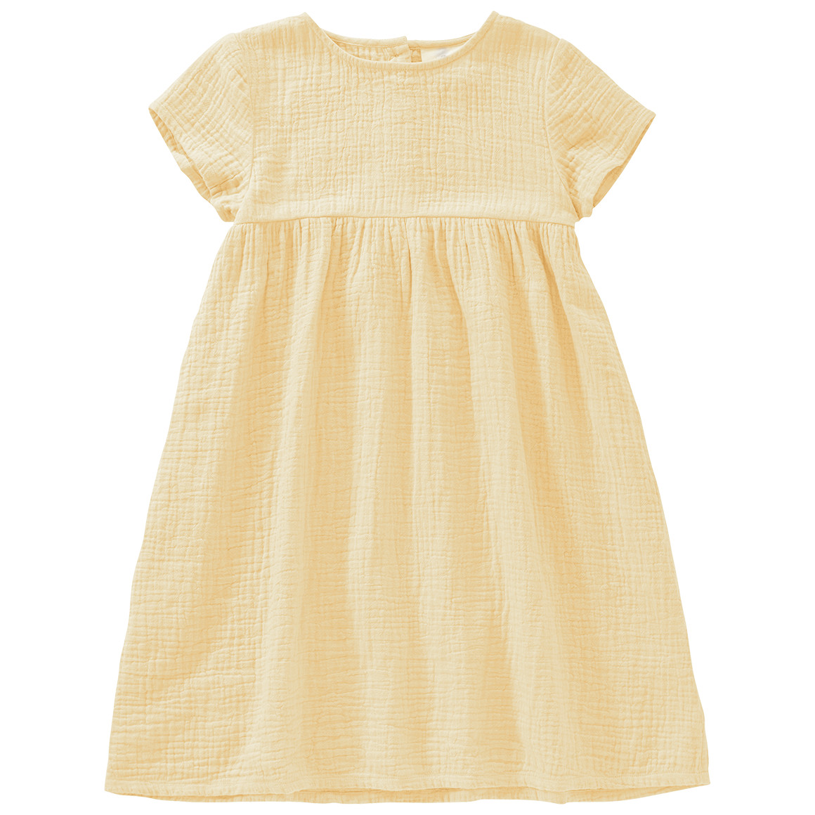 Topolino Pure Collection Mädchen Musselin-Kleid mit Teilungsnaht hellgelb