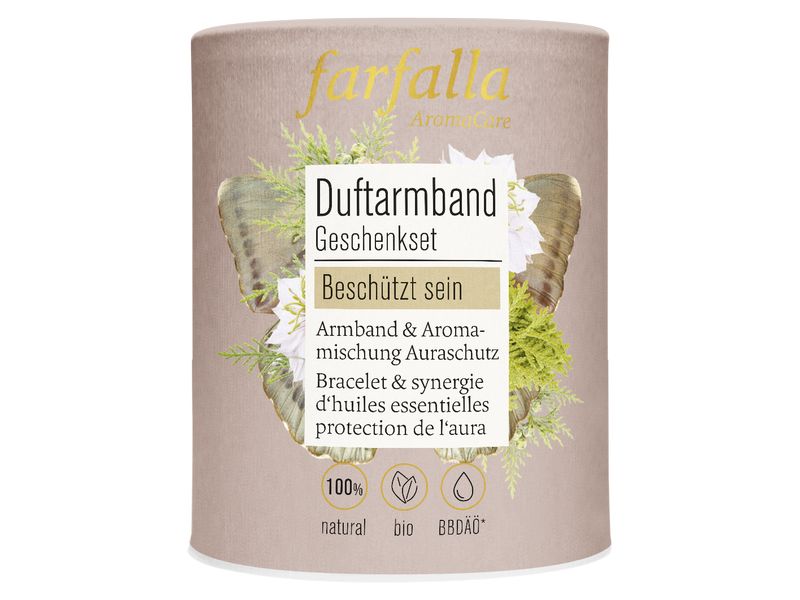 Farfalla Geschenkset Duftarmband Beschütztsein 5 ml Aromatisches Duftarmband für Wohlbefinden