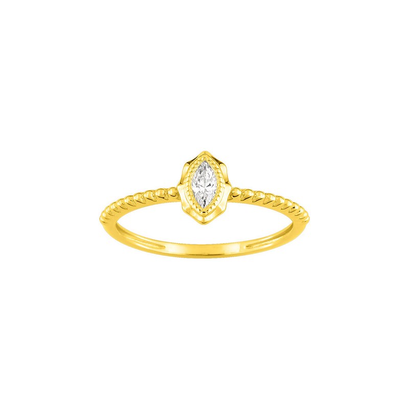 Bague Femme - Oxyde de zirconium - Or 9 Carats