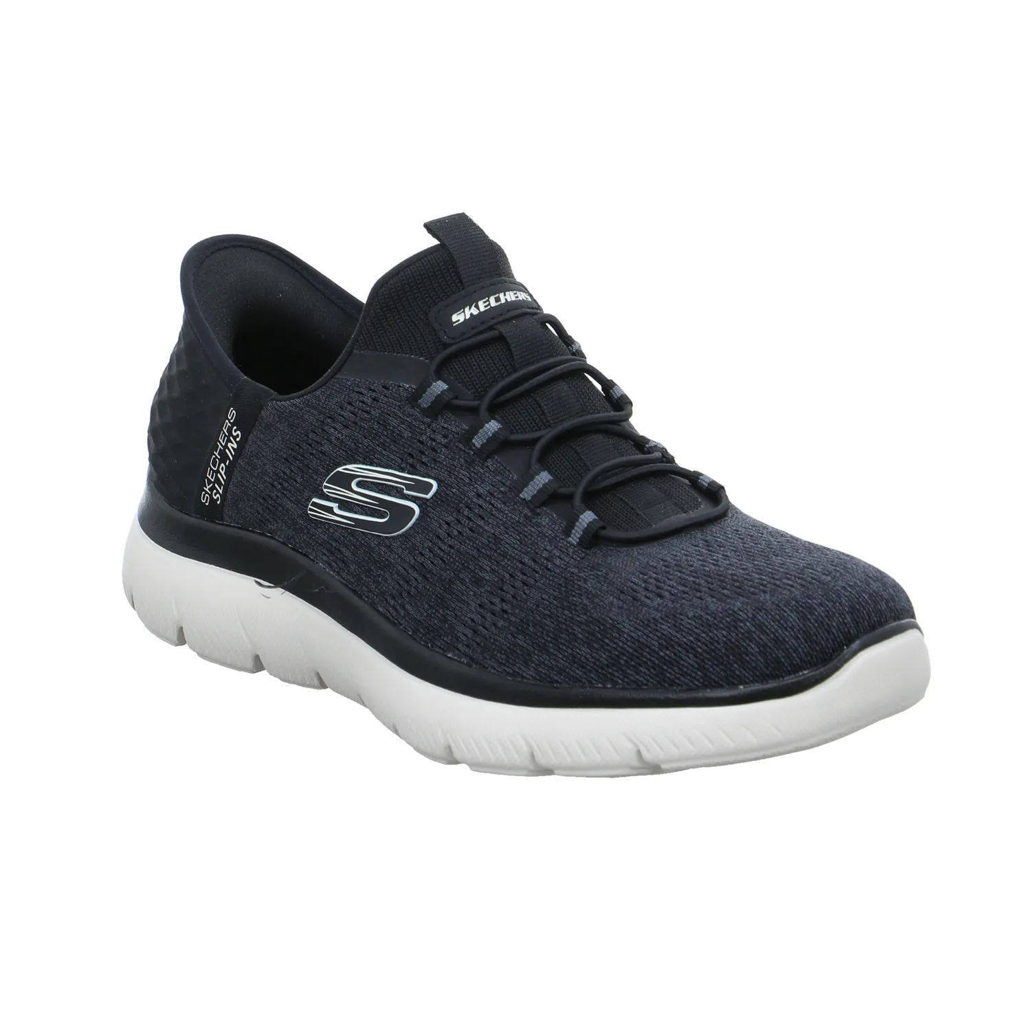 SKECHERS Halbschuh-Schlüpfer Schwarz Synthetik