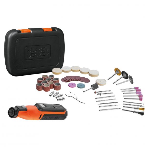 Black   Decker Multiferramentas BCRT81K-XJ 7,2V   52 Acessórios