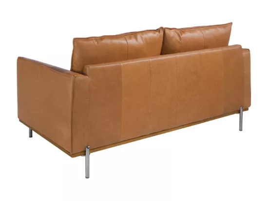 Canapé cuir 2 places Loma 164cm-Couleur Cuir Piel noir