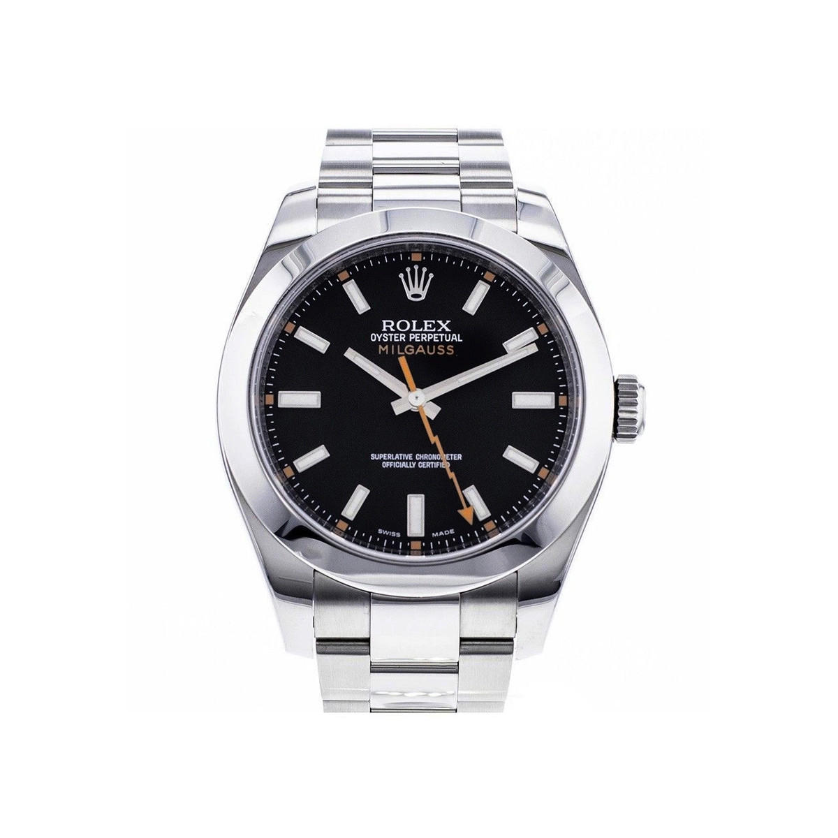 Montre d'occasion Rolex Milgauss homme automatique acier