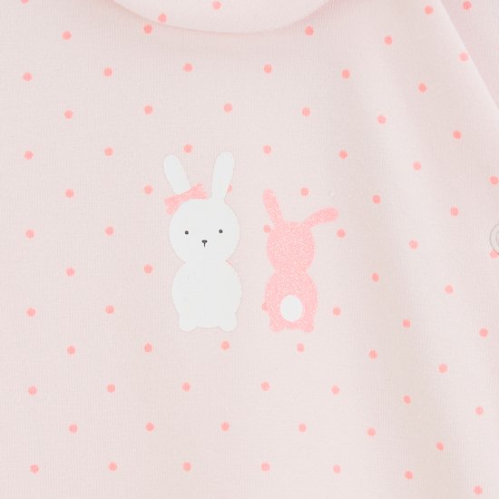Pyjama à col Lapin Câlin   Rose        de               P'tit bisou