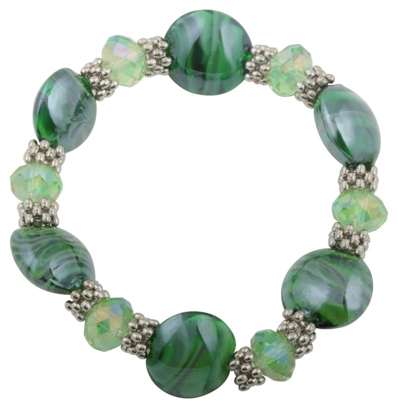 Armband - Glassteine \/ Grün