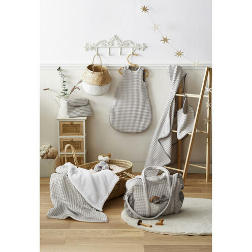 Maxi couverture coton gaufré - Nuage - BB&CO