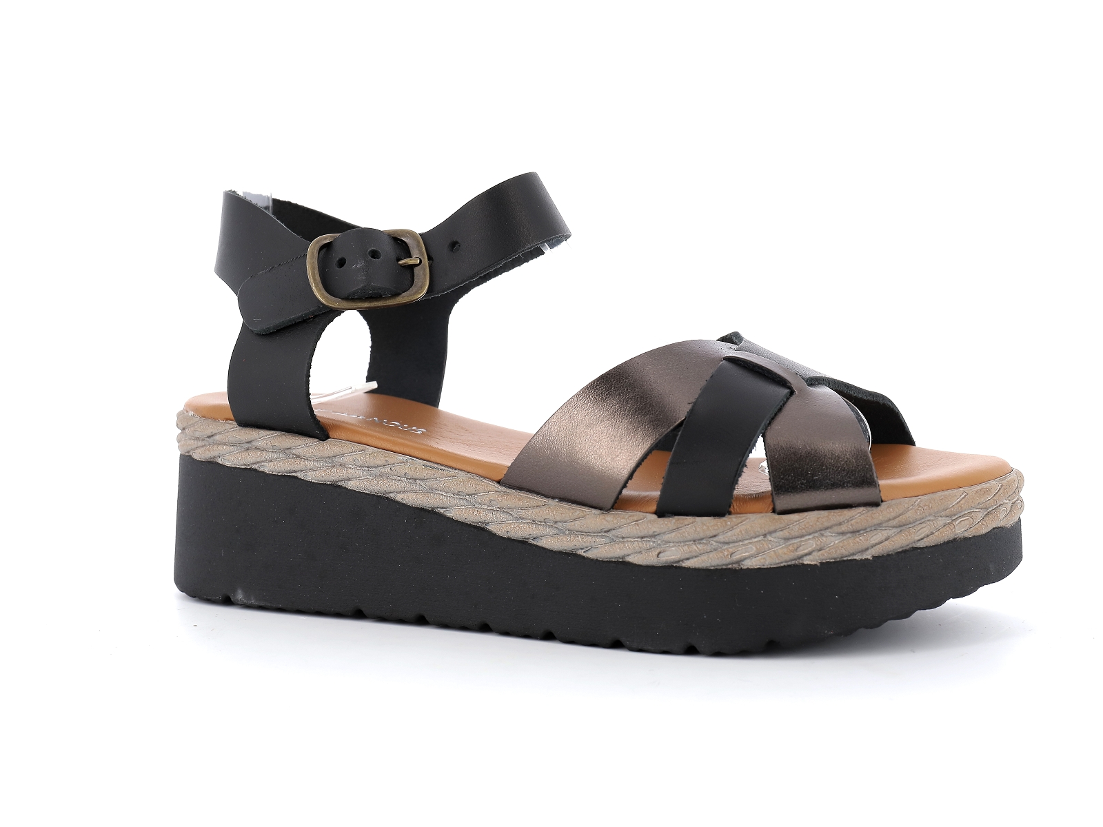 Elue par nous-LIBREVILLE Cuir Noir Bronze