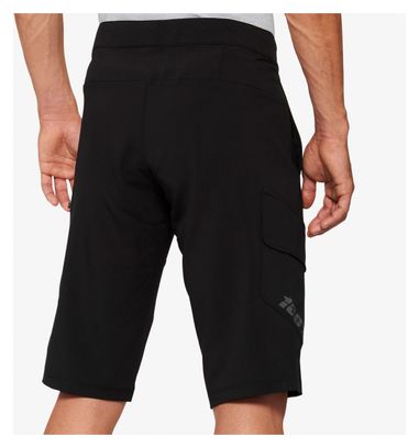 Short 100% Ridecamp avec doublure Noir