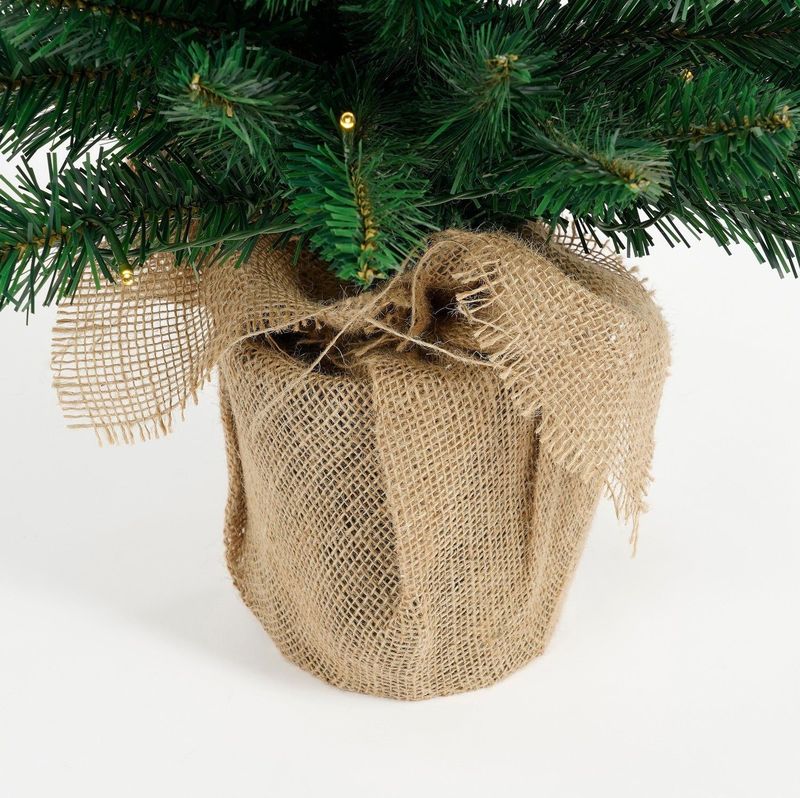 Black Box Trees Gerlos - Smalle Kunstkerstboom in Pot - Groen - H120 x Ø51 cm - Warm Witte LED Verlichting