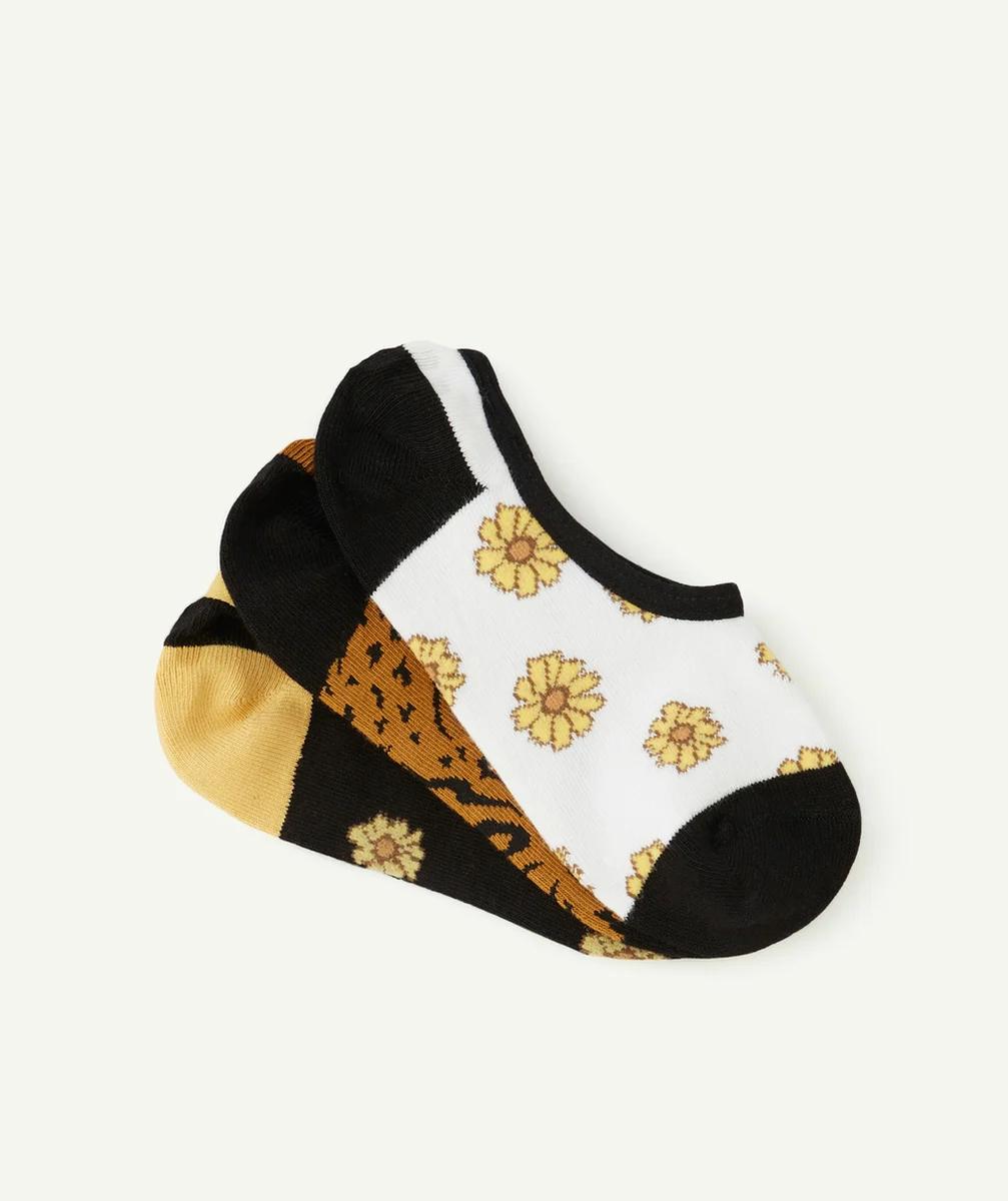 VANSLOT DE 3 SOCQUETTES SUNFLOWER ANIMASH AVEC IMPRIMÉ