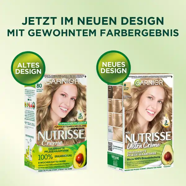 Ultra Crème Coloration Dauerhafte Pflege-Haarfarbe 8 Vanilla Blond