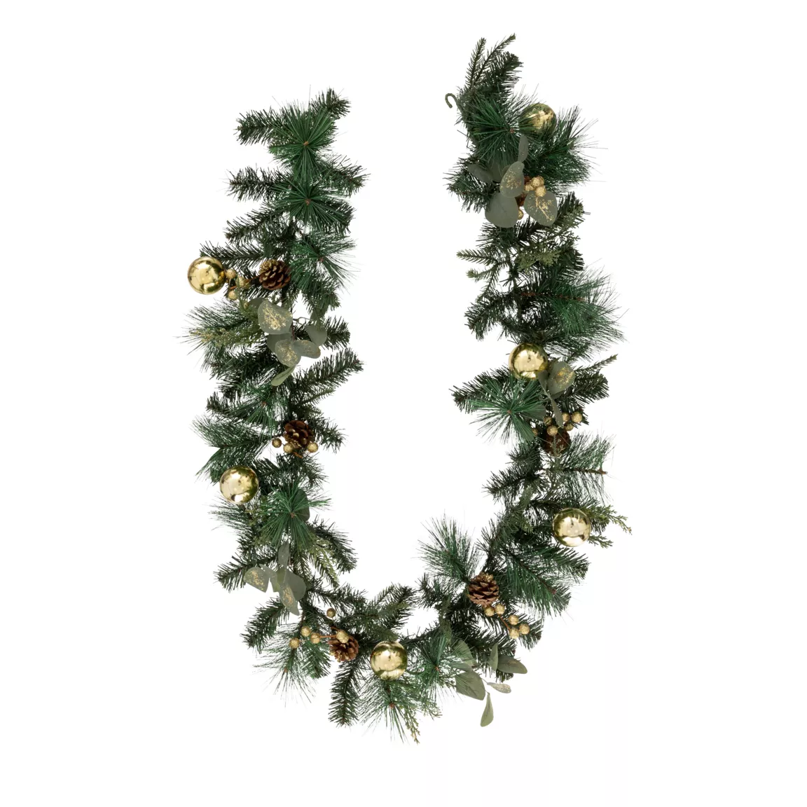 Guirlande de sapin (200 cm) Feuilles d'eucalyptus Vert