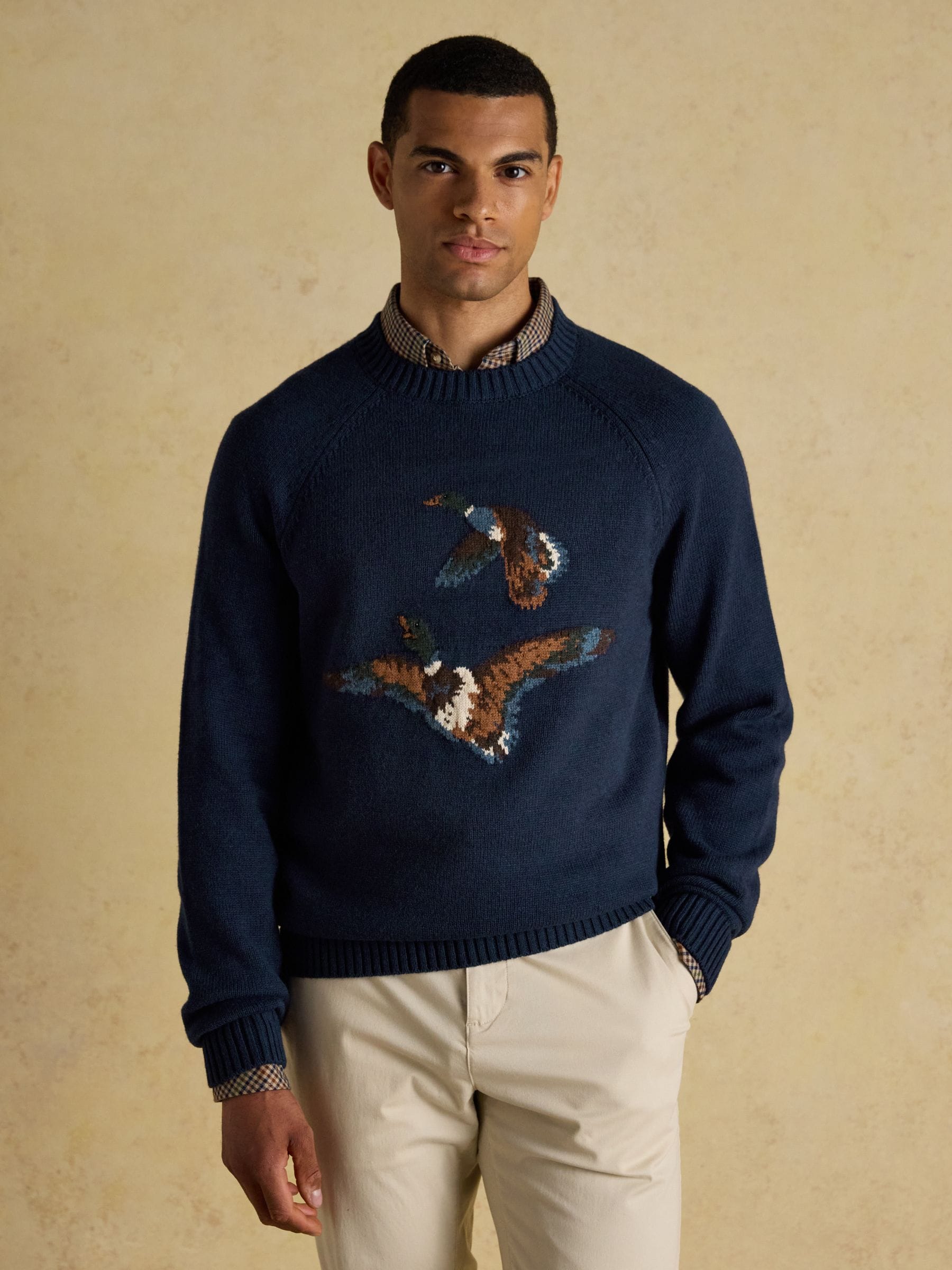 Joules Duck Intarsia Crew Neck Jumper