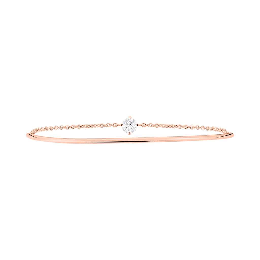 Bracelet Jonc Ruth Argent Rose Oxyde De Zirconium