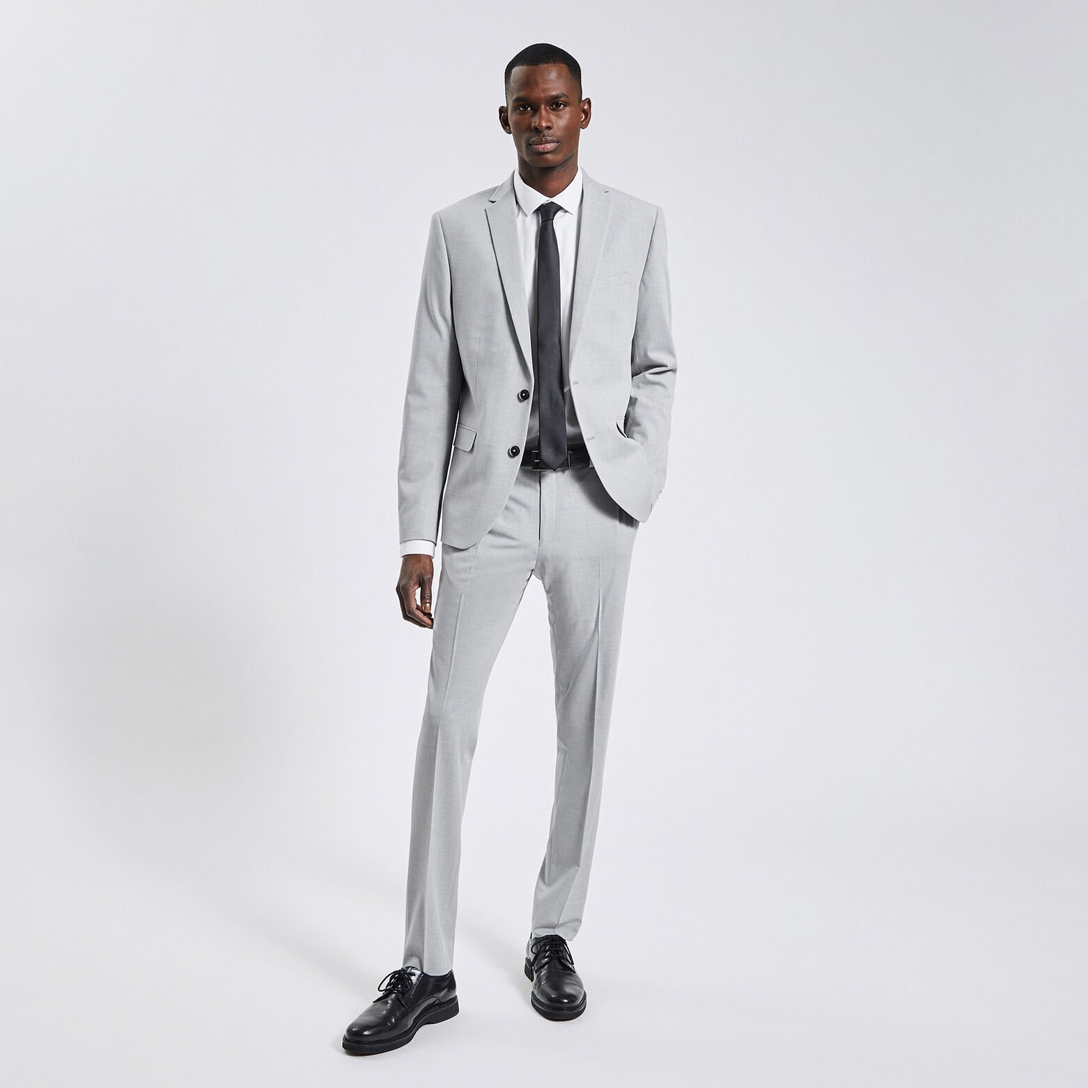 Pantalon de costume extra slim Gris clair