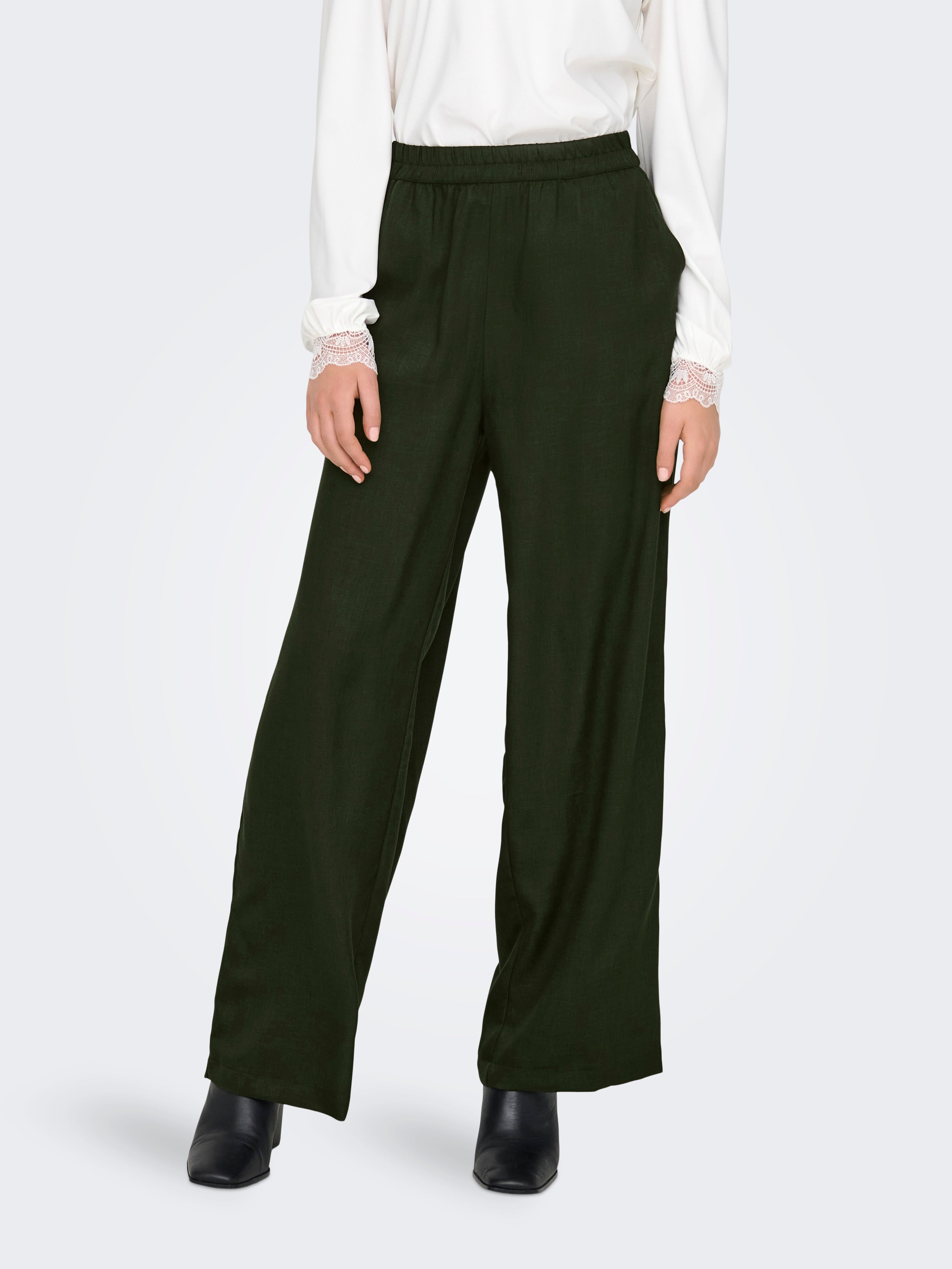 ONLLULU Normal geschnitten Hose mit weitem Beinschnitt Rosin
