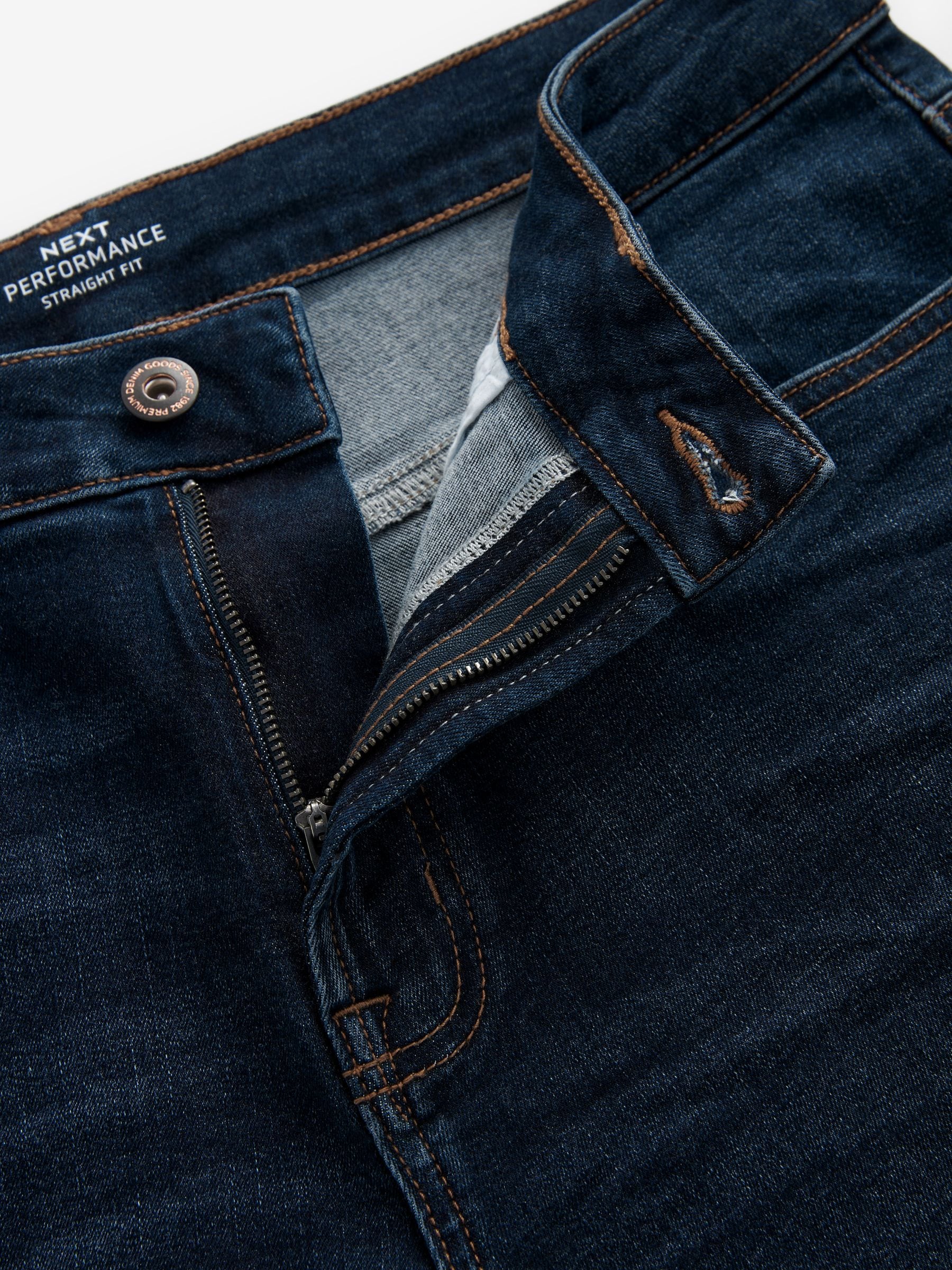 Medium-indigoblauw - Straight fit - Motionflex jeans
